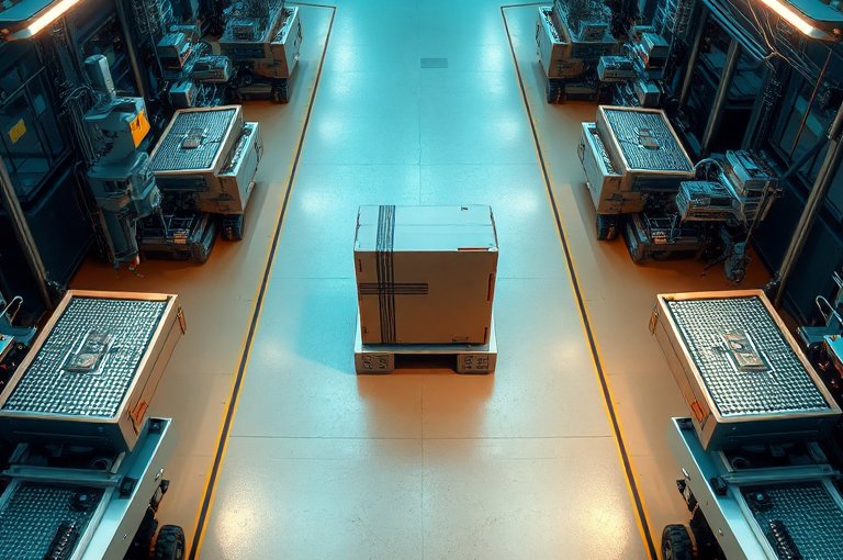 工業堆垛機三維模擬模型